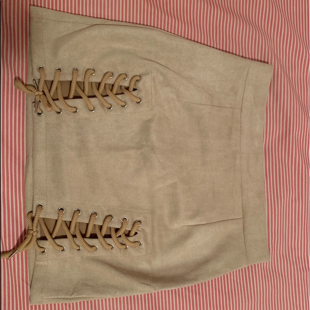 Faux Suede Mini Skirt